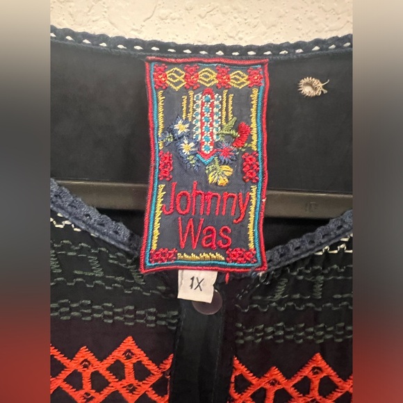 Johnny Was Sheer Embroidered  Dress - Picture 3 of 16